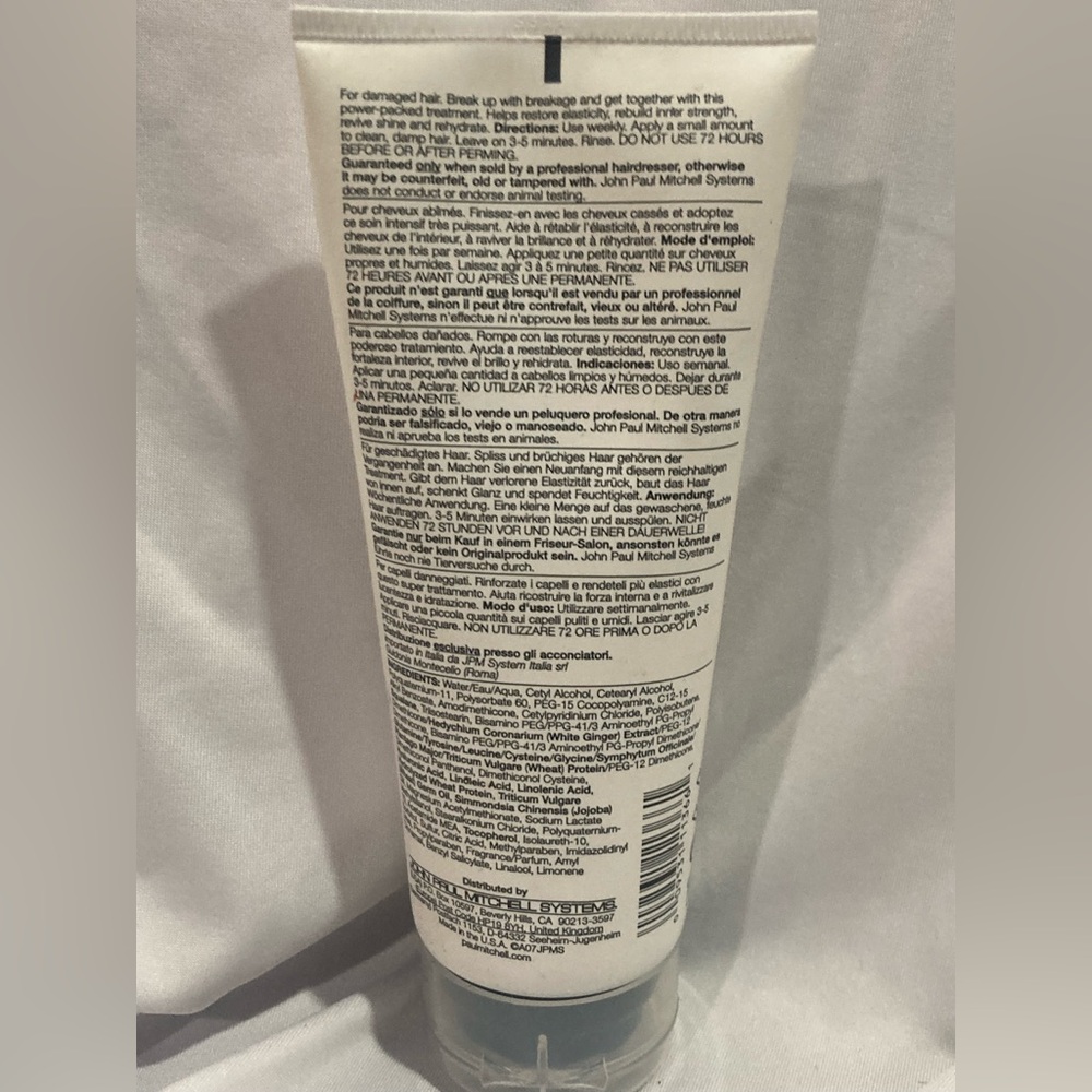 PAUL MITCHELL Hair Repair Treatment Strengthens and Rebuilds 6.8 Oz - Picture 3 of 3